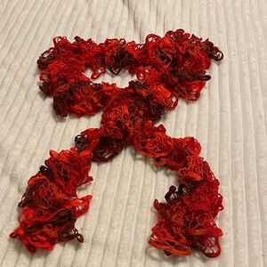 Elegant Red and Brown Women's Scarf